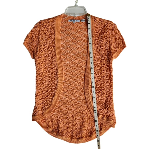 FREE with Purchase Eight Eight Eight Crochet Knit Open Cardigan | Coral | Size S - Picture 6 of 9